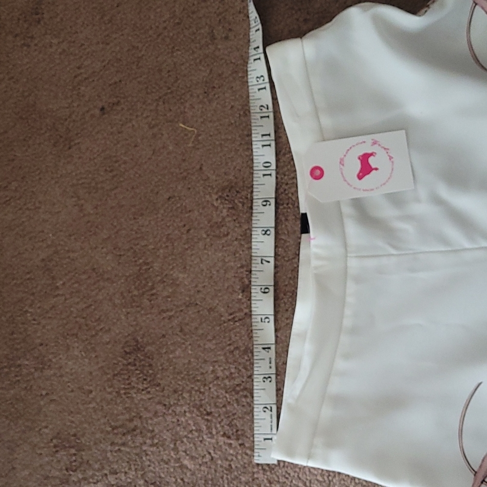 COPY - Crop pant wide leg white with flowers - Picture 6 of 10